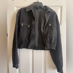 Crop Black Denim BDG Jacket
